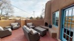 Private rear patio with Kiva fireplace